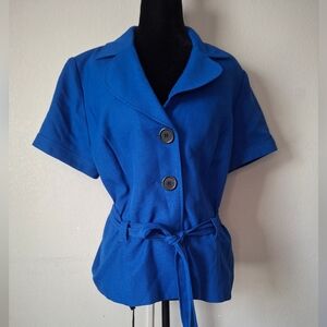 Studio I Royal Blue Blazer with Belt